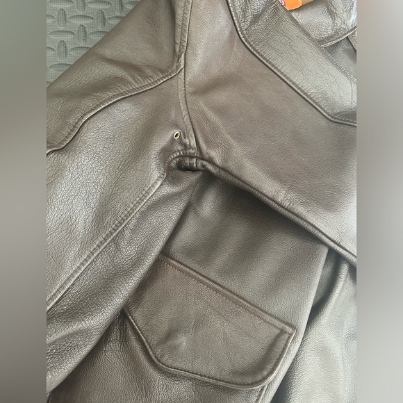 VTG Cooper Type A-2 Flight Pilot Jacket Large 44R US Air Force 100% Goatskin EUC - Picture 5 of 15